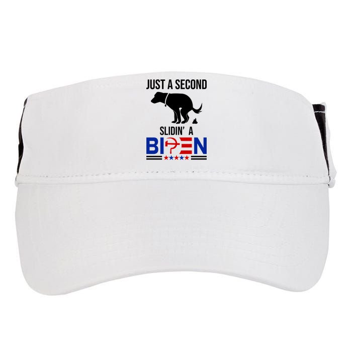 Just A Second Slidin A Biden Funny Dog Adult Drive Performance Visor