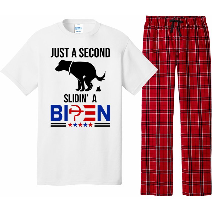 Just A Second Slidin A Biden Funny Dog Pajama Set