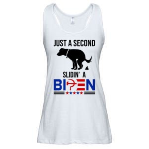 Just A Second Slidin A Biden Funny Dog Ladies Essential Flowy Tank