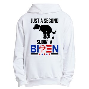 Just A Second Slidin A Biden Funny Dog Urban Pullover Hoodie