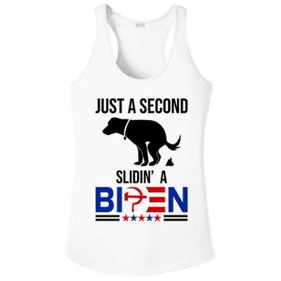 Just A Second Slidin A Biden Funny Dog Ladies PosiCharge Competitor Racerback Tank