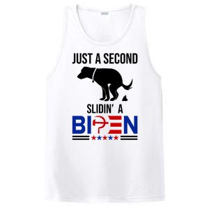 Just A Second Slidin A Biden Funny Dog PosiCharge Competitor Tank