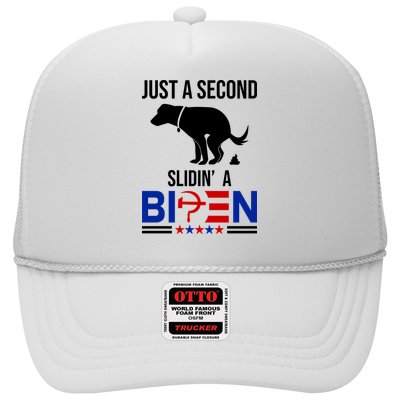 Just A Second Slidin A Biden Funny Dog Trucker Hat