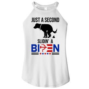 Just A Second Slidin A Biden Funny Dog Women's Perfect Tri Rocker Tank