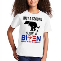 Just A Second Slidin A Biden Funny Dog Kids T-Shirt