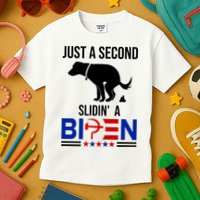Just A Second Slidin A Biden Funny Dog Kids T-Shirt