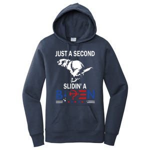 Just A Second Slidin A Biden Women's Pullover Hoodie