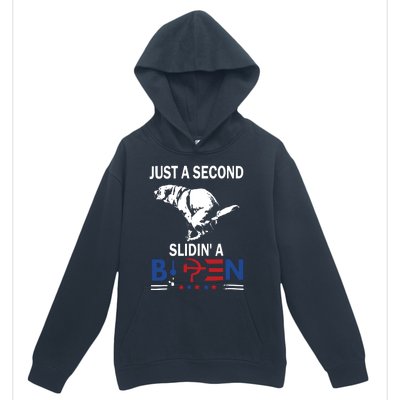 Just A Second Slidin A Biden Urban Pullover Hoodie