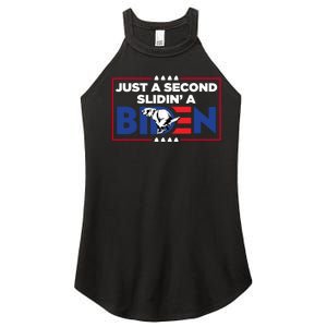 Just A Second Slidin' A Biden Funny Biden Women's Perfect Tri Rocker Tank