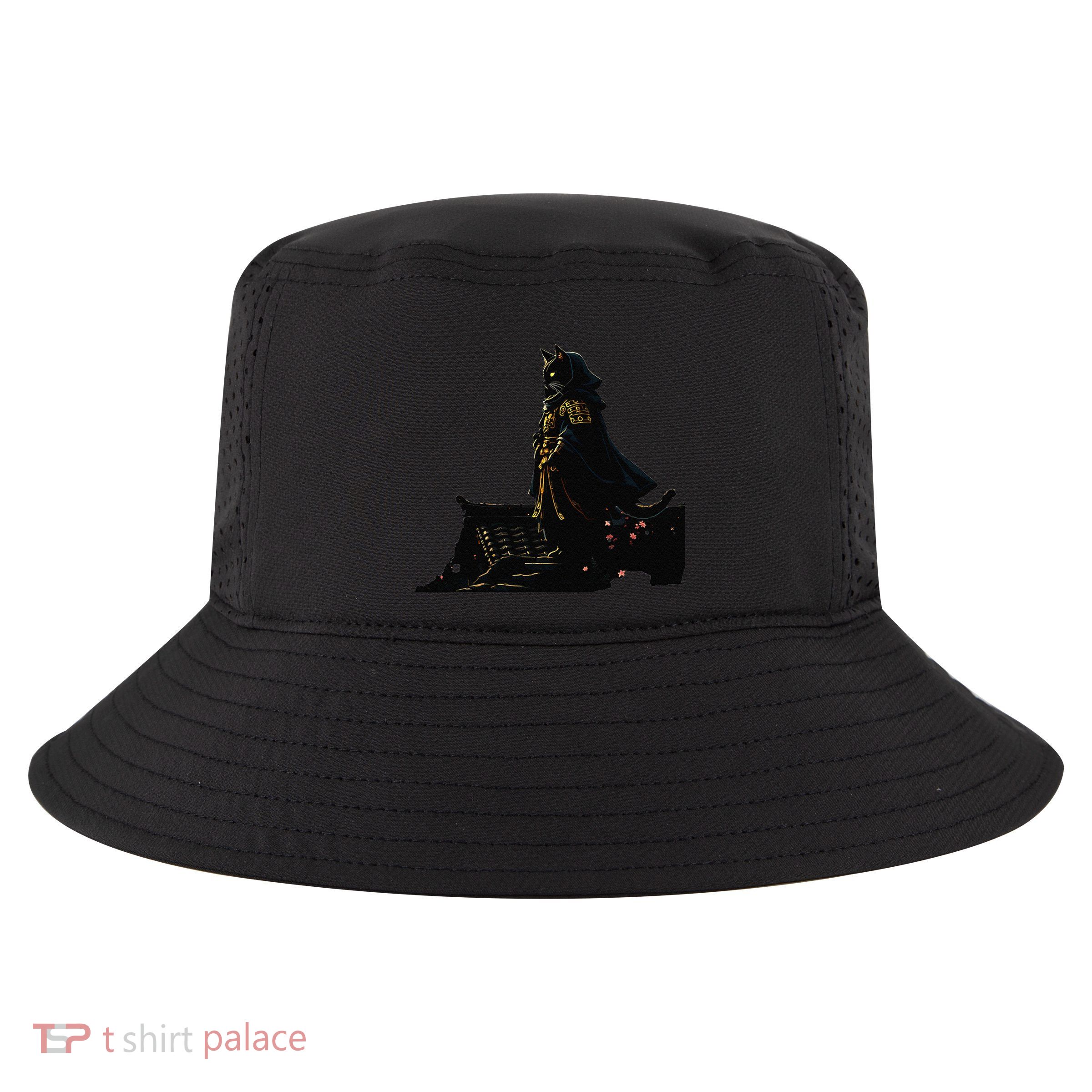 Japanese Anime Samurai Cat Ninja Cat Tattoo Cute Retro Cool Comfort Performance Bucket Hat