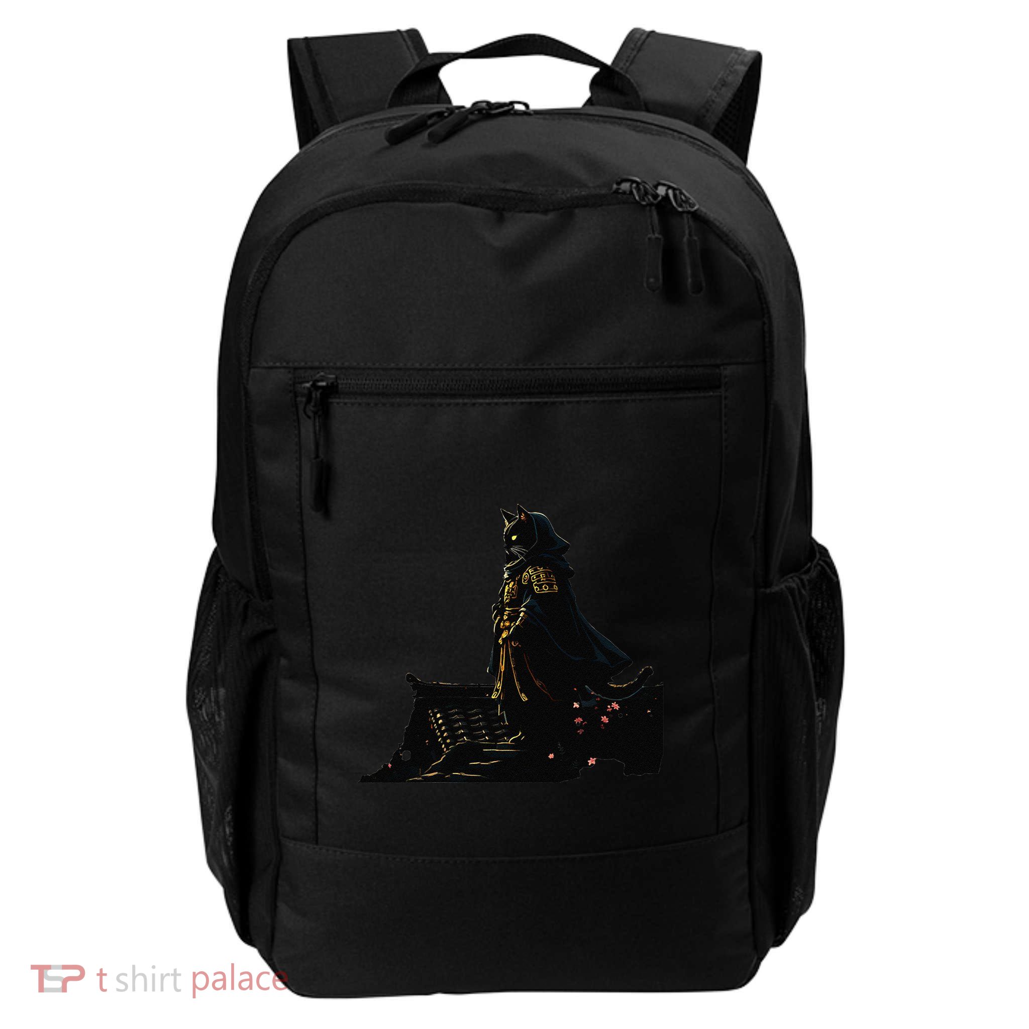 Japanese Anime Samurai Cat Ninja Cat Tattoo Cute Retro Backpack