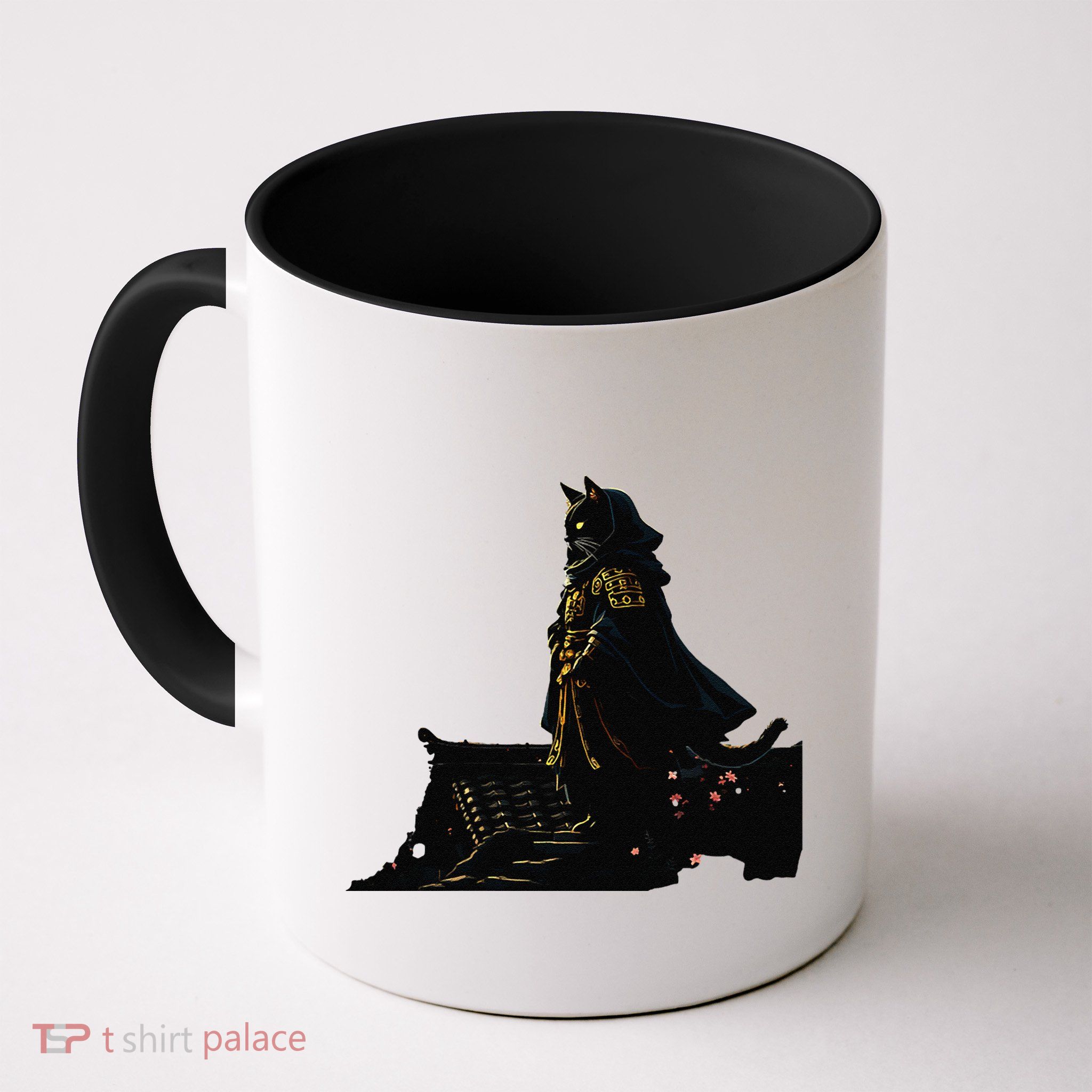 Japanese Anime Samurai Cat Ninja Cat Tattoo Cute Retro Mug