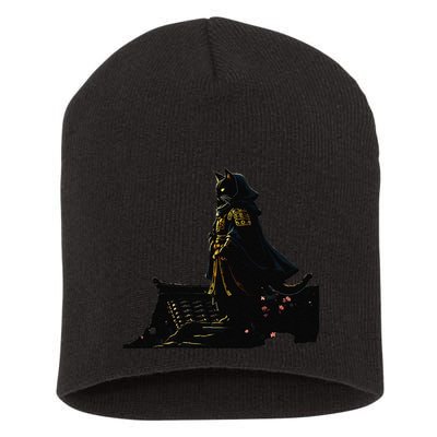 Japanese Anime Samurai Cat Ninja Cat Tattoo Cute Retro Short Acrylic Beanie