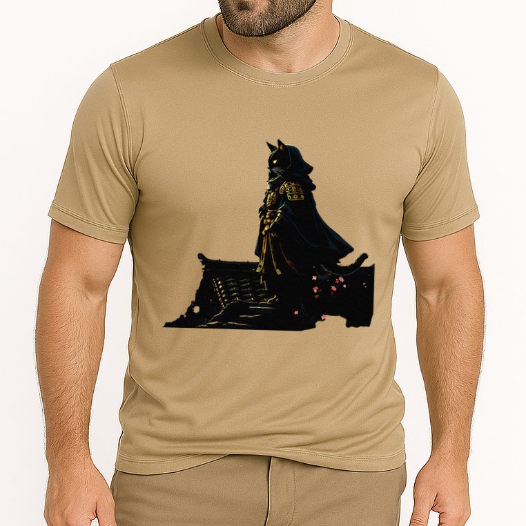 Japanese Anime Samurai Cat Ninja Cat Tattoo Cute Retro Cooling Performance Crew T-Shirt