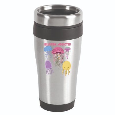 Jellyfish Addicted Sea Souvenir Ocean Life Underwater Fish Funny Gift 16oz Travel Tumbler
