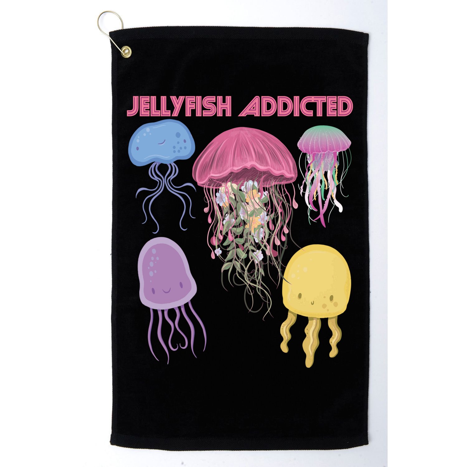 Jellyfish Addicted Sea Souvenir Ocean Life Underwater Fish Funny Gift Golf Towel