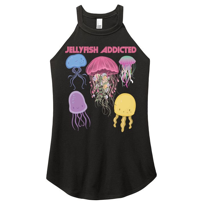 Jellyfish Addicted Sea Souvenir Ocean Life Underwater Fish Funny Gift Women's Perfect Tri Rocker Tank