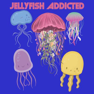 Jellyfish Addicted Sea Souvenir Ocean Life Underwater Fish Funny Gift T-Shirt