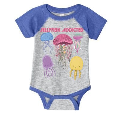 Jellyfish Addicted Sea Souvenir Ocean Life Underwater Fish Funny Gift Infant Baby Jersey Bodysuit