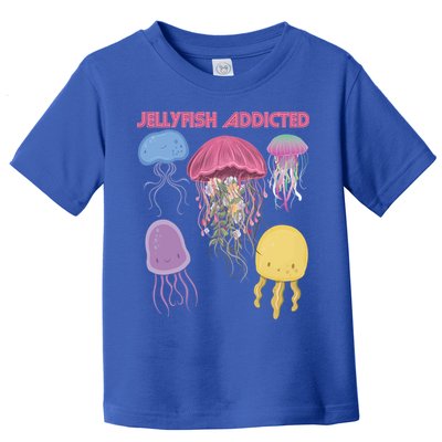 Jellyfish Addicted Sea Souvenir Ocean Life Underwater Fish Funny Gift Toddler T-Shirt