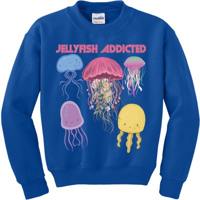 Jellyfish Addicted Sea Souvenir Ocean Life Underwater Fish Funny Gift Kids Sweatshirt