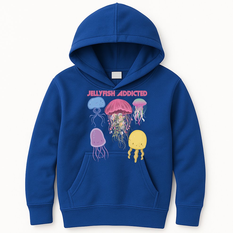 Jellyfish Addicted Sea Souvenir Ocean Life Underwater Fish Funny Gift Kids Hoodie