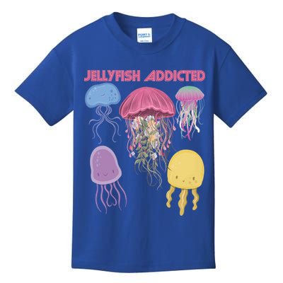 Jellyfish Addicted Sea Souvenir Ocean Life Underwater Fish Funny Gift Kids T-Shirt