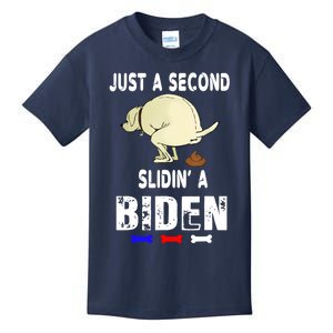 Just A Second SLiding' Funny Saying Biden President Kids T-Shirt