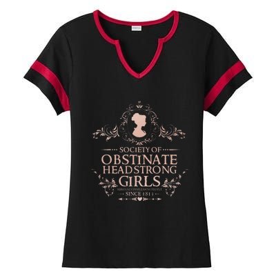 Jane Austen Society Of Obstinate Headstrong Ladies Halftime Notch Neck Tee