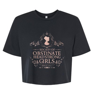 Jane Austen Society Of Obstinate Headstrong Bella+Canvas Jersey Crop Tee