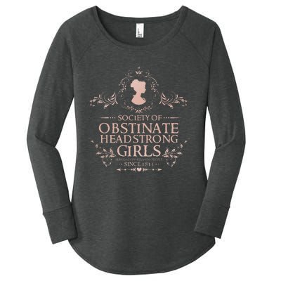 Jane Austen Society Of Obstinate Headstrong Women's Perfect Tri Tunic Long Sleeve Shirt