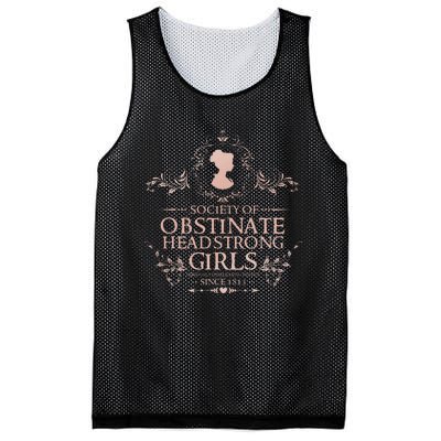 Jane Austen Society Of Obstinate Headstrong Mesh Reversible Basketball Jersey Tank