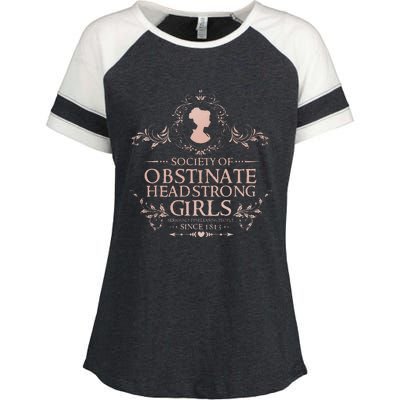 Jane Austen Society Of Obstinate Headstrong Enza Ladies Jersey Colorblock Tee