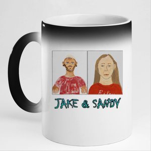 Jake And Sandy Portraits 11oz Black Color Changing Mug