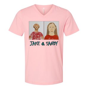 Jake And Sandy Portraits V-Neck T-Shirt