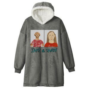 Jake And Sandy Portraits Hooded Wearable Blanket