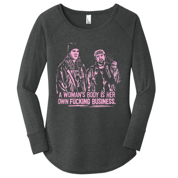 Jay And Silent Bob A WomanS Body Is Her Own Business Women's Perfect Tri Tunic Long Sleeve Shirt