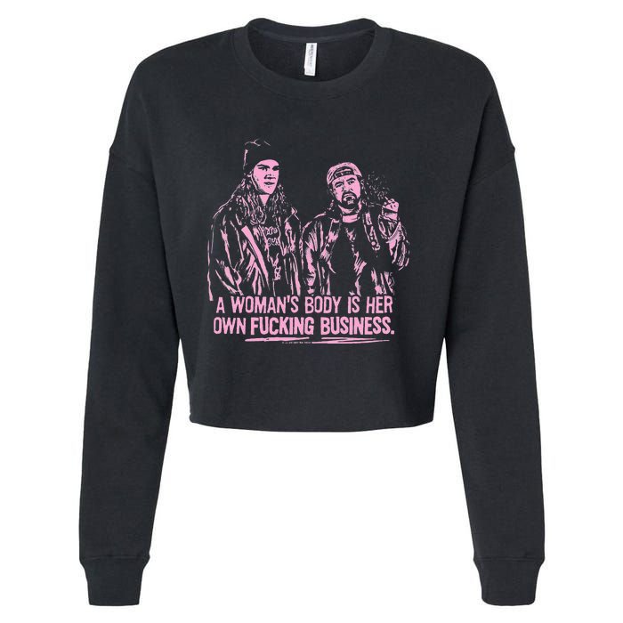 Jay And Silent Bob A WomanS Body Is Her Own Business Cropped Pullover Crew