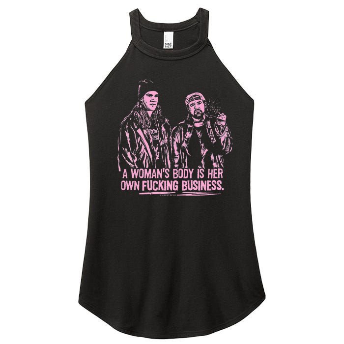 Jay And Silent Bob A WomanS Body Is Her Own Business Women's Perfect Tri Rocker Tank