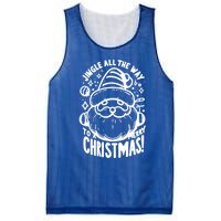 Jingle All The Way To A Merry Christmas! Santa Claus Holiday Cute Gift Mesh Reversible Basketball Jersey Tank