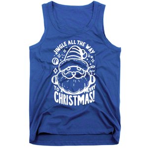 Jingle All The Way To A Merry Christmas! Santa Claus Holiday Cute Gift Tank Top