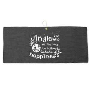 Jingle All The Way To Holiday Happiness Cute Gift Large Microfiber Waffle Golf Towel