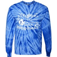 Jingle All The Way To Holiday Happiness Cute Gift Tie-Dye Long Sleeve Shirt