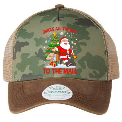 Jingle All The Way To The Mall Christmas Shopping Funny Funny Gift Legacy Tie Dye Trucker Hat