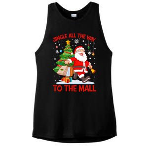 Jingle All The Way To The Mall Christmas Shopping Funny Funny Gift Ladies PosiCharge Tri-Blend Wicking Tank