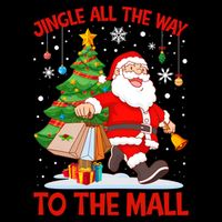 Jingle All The Way To The Mall Christmas Shopping Funny Funny Gift Impact Tech Backpack
