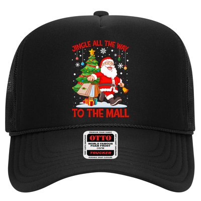 Jingle All The Way To The Mall Christmas Shopping Funny Funny Gift Trucker Hat