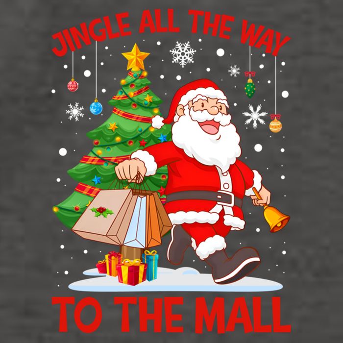 Jingle All The Way To The Mall Christmas Shopping Funny Funny Gift Vector Backpack
