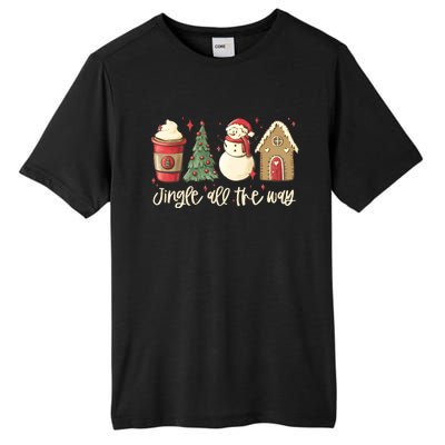 Jingle All The Way Christmas Snowman Tall Fusion ChromaSoft Performance T-Shirt