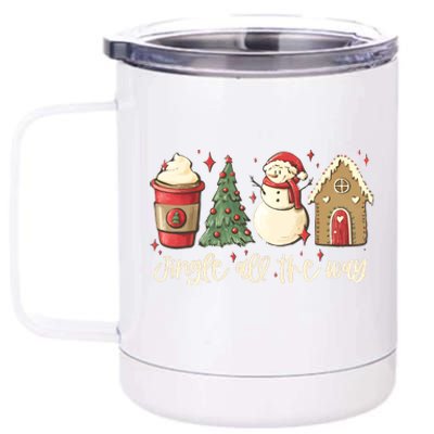 Jingle All The Way Christmas Snowman 12 oz Stainless Steel Tumbler Cup